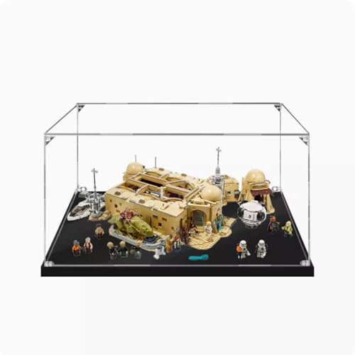 Transparente Acryl-Vitrine für Lego 75290 Schaukasten, Baustein-Sammlerstücke, transparent, staubdicht, Schaukasten, Aufbewahrungsbox (nur Hülle, kein Modell) (2 mm)
