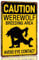 Blechschild mit Aufschrift Caution Werewolf Breeding Area Avoid Eye Contact, Metall, für Bar, Pub, Zuhause, Wanddekoration, Café, Bauernhaus, Männerhöhle, Dekoration, Retro-Poster, 20,3 x 30,5 cm