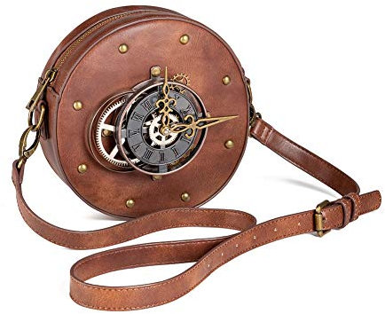 Punk Gothic Schädel Tragetasche Mode Niet Handtasche Einzelne Schulter Taille Tasche Handy Brieftasche Steampunk Retro