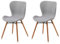 KHG Esszimmerstuhl Polsterstuhl 2er Set Küchenstuhl Skandi Look Hellgrau - Stuhlbeine Holz Eiche Massiv geölt - BHT 47 x 82 x 53 cm - bis 110 kg - ideal für Küche Büro Wohnzimmer
