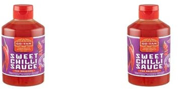 Go-Tan, Salsa de Chile, Salsa a base de Chile y Ajo, Sabor Dulce Especiado, Picante Suave, 270 ml (Paquete de 2)
