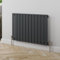 Radiant Living® 600 x 912mm Anthracite Grey Horizontal Designer Radiator Single Column Flat Panel Modern Modern Central Heating Panels Bathroom Radiators