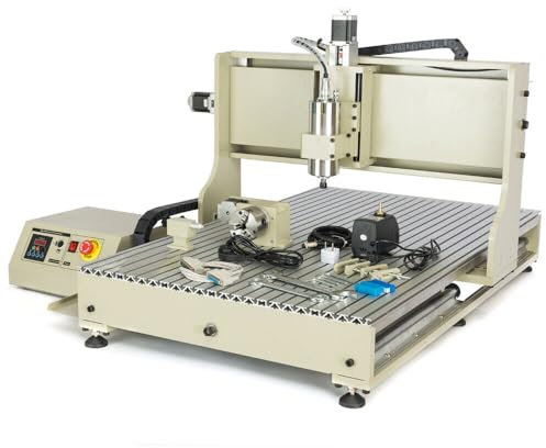 CNC6090GZ - Fresatrice CNC in metallo, 6090 a 4 assi, con motore a mandrino USB da 2200 W, modello CNC6090GZ