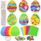 Seasboes 18 Stück Ostereier Craft Kit für Kinder, Ostereier Bastelset für Kinder, Ostern Anhänger Deko, Kreative Kunsthandwerk Bastelhandwerk Kreativset, Osterdeko zum Basteln für Ostern (B)