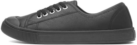 Lilley Penny Womens Black Canvas Shoe - Size 7 UK - Black