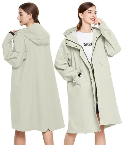 LAMA Poncho de pluie imperméable, Poncho imperméable unisexe, Veste imperméable femme, Veste de pluie respirante, Cape de pluie femme homme impermeable pour vélo randonnée camping voyage, Gris XL