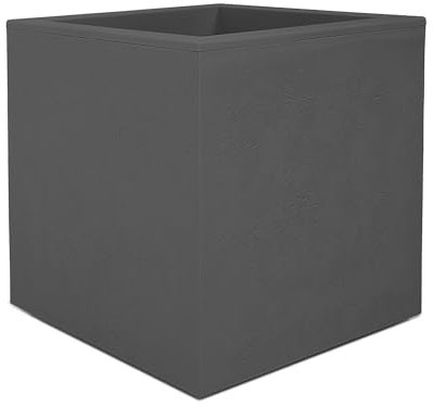 Ondis24 Pflanzkübel Basalt, 21L Pflanzvolumen, quadratisch, Blumenkasten mit Wasserspeicher, Balkon Outdoor, Blumenkübel