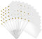50 Packs Small Banner on Sticks Hand Waving Bunting Hand Held Mini Solid Bunting Small DIY Mini Banner On Stick Party Garden Decorations Outdoor Decorations 14 * 21cm/5.5 * 8.2in (White)