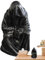 Tuxxjzm Sensenmann sitzende Statue – Schwarze Robe Sensenmann Statue – Gothic Sensenmann, Der Creeper Reaper Sitzende Statue Neuheit Creeper für Garten, Bücherregal
