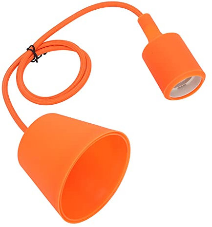Lamp Socket Lamp Holder Spiral for Light Lamp, Pendants (Orange)