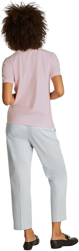 Tommy Hilfiger T-Shirt Manches Courtes Femme Contrast Flag Tee avec Col Ras-du-Cou, Rose (Light Pink), XL