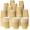 ECONX 500 X 12oz Takeaway Coffee Cups - Strong 3-PLY Disposable Kraft Paper Cups - Triple Walled Leak-Proof, Recyclable Insulated Brown Ripple Drinking Cups for Hot Drinks Coffee, Tea, Beverages