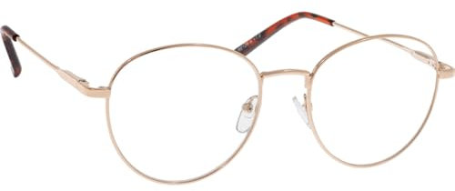 BRILO Lesebrille Pilot oder Rund Herren Damen Unisex (RE128-A, 1.5, Dioptrien)