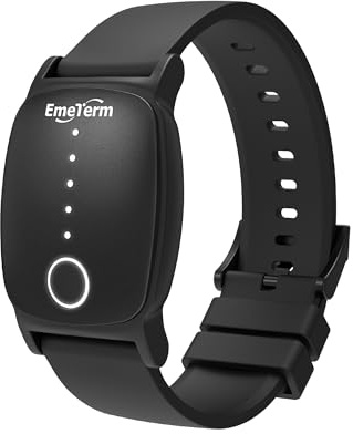 EmeTerm Explorez le bracelet anti-nausée approuvé par la FDA IP67 étanche le matin mouvement voyage maladie vomit soulagement rechargeable classique sangle design sans gel sans médicaments bracelets