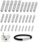 Graplan 30 Stück Leder Endkappen zur Schmuckherstellung, Silber Schnur Endkappen 1.5mm 2mm 3mm 4mm 5mm 6mm, Lederband Verschluss Armband Verschlüsse für Halskette Armbänder Seil