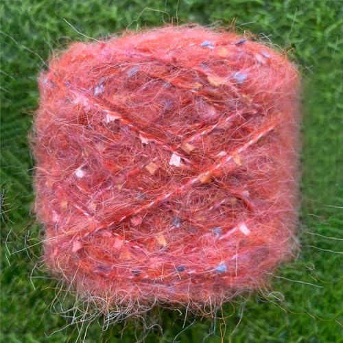 Nvzi Soft Plush Wool Acrylic Fancy Loop Yarn for Doll Hair Making,Crochet Knitting,Needle Felting Doll Hair | Curly Hair Coils of Wool Felt Carded Sheep Wool,Roving,Fiber(50g，A65)