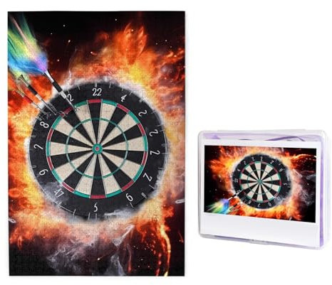 Dart Board Jigsaw Puzzles 1000 Pieces Wooden Puzzle Personalized Photo Puzzle for Adults Picture Puzzle Custom Puzzle Wedding Puzzle for Birthday Valentines Day Anniversary