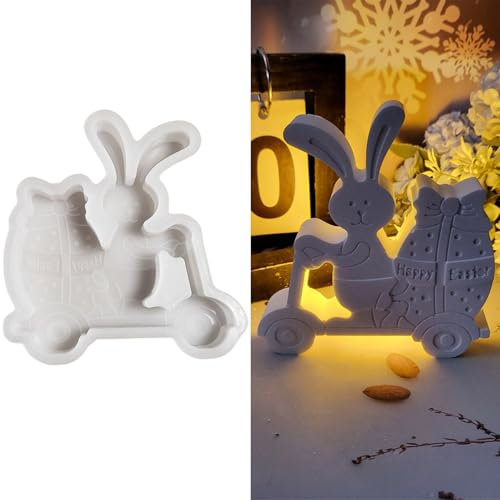ALEFBET Silikonformen Gießformen Ostern, Silikonform Ostern Hase Roller, Silikon Gießform Ostern Ornamente, Gipsformen zum Gießen, Epoxidharz Formen Ostern Dekorationen