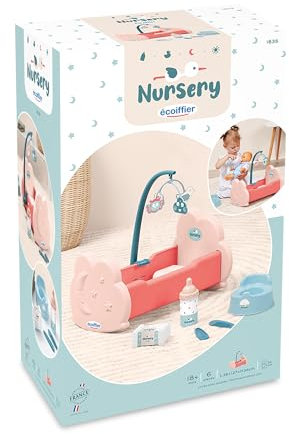 Ecoiffier - 1835 – Bett für Kinder – mit Zubehör – ab 18 Monaten – Spielzeug zur Nachbildung – zum Kuscheln oder Einstecken des Babys wie die Eltern – wie ein großer – aus strapazierfähigem Kunststoff