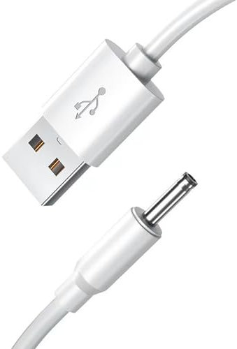 USB Charging Cable,25cm/1m/1.5m/2m USB to DC3.5x1.35mm Power Cord Extension Line Support 5V Charging for Small Fan Speaker Desk Light (100CM)