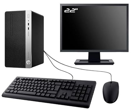 PC HP ProDesk 400 G4 MT Pantalla de 22 Intel G4400 RAM 16GB SSD 2TB WiFi W11 (Reacondicionado)