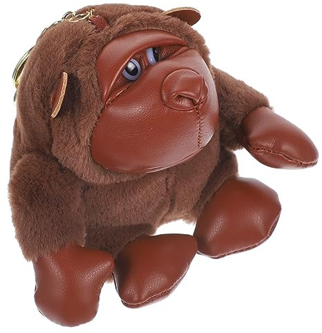 Toddmomy Plüsch Gorilla Schlüsselanhänger Dekorativer Anhänger für Schlüssel Tiefbraun für zu Besonderen Anlässen Leicht und Handlich