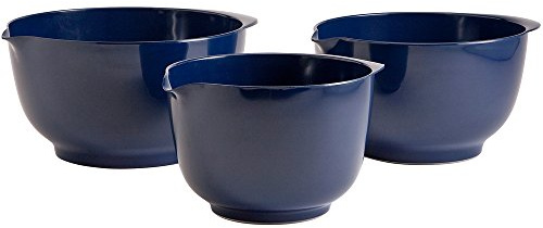 Hutzler, 3er Set Melamin Rührschüssel-Set 2L / 3L / 4L Kobaltblau