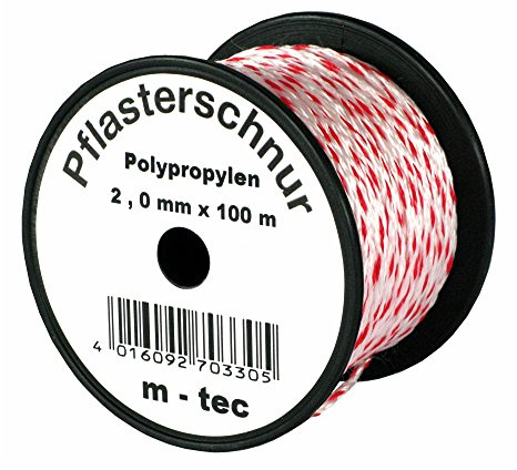 Pflasterschnur 100 m x Ø 2,0 mm Rot-Weiss
