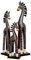 Unbekannt Holz-Zebra Deko-Zebra im 3-er Set