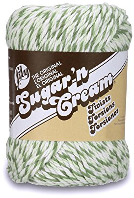 LILY Sugar 'N Cream, 100% COTTON, Green Twists, 56.7g