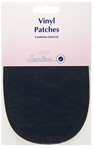 Hemline Vinyl Patches - Sew In - Navy H699