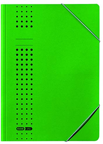 ELBA Eckspanner-Mappe chic, für A4, aus Karton, grün, 25er Pack