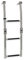 wellenshop Badeleiter Boot Klappbar Edelstahl 3 Kunststoff-Stufen Schwarz Bootsleiter Klappleiter 3 Sprossen 22 mm Edelstahlrohr