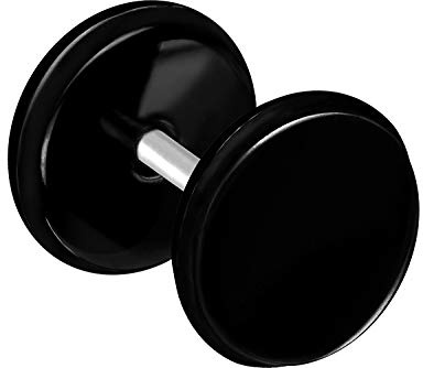 PIERCINGLINE Acryl Fake Plug Stecker | FLACHE DISC | Piercing Ohr | Farbauswahl