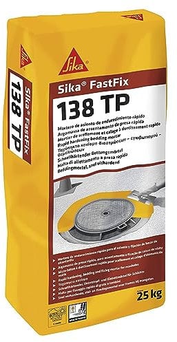 SIKA - Mortero cementoso - Sika FastFix 138 TP gris oscuro - Nivelación, fijación y apoyo - superficies de hormigón - Endurecimiento rápido - 25 kg