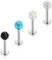 Briana Williams Chirurgenstahl Lippenpiercing Stecker 6mm 8mm Labret Tragus Helix mit Kristall Nasen Ohr Piercing Set