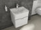 Aqua Bagno | Badmöbel Set Piccolo, Waschtisch mit Unterschrank, Badezimmerschrank, Keramik, Badschrank | Weiß | 48cm
