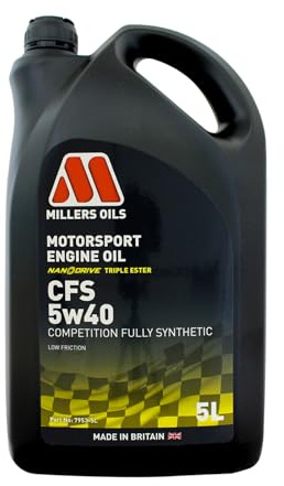 Millers Oils CFS 5w40 Fully Synthetic Motorsport Engine Oil, 5 litres
