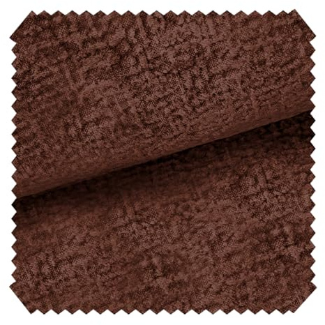 novely® Abverkauf VENEZIA 3D-Relief Feiner Perlglanz Velours Möbelstoff 1 lfm | Farbe: 12 Rotbraun