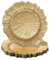 MAONAME Runde 33 cm goldene Platzteller, 6er-Set, Riff-Teller-Ladegeräte für Speiseteller, Kunststoff-Tischladegeräte für Hochzeit, Erntedankfest, Weihnachten