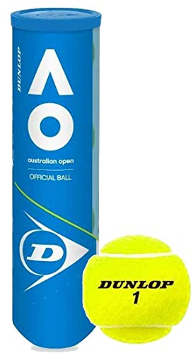 DUNLOP Australian Open (AO) Extra Duty All-Court Tennisbälle – 3 Ball Dose (24 Dosen = 1 Hülle)
