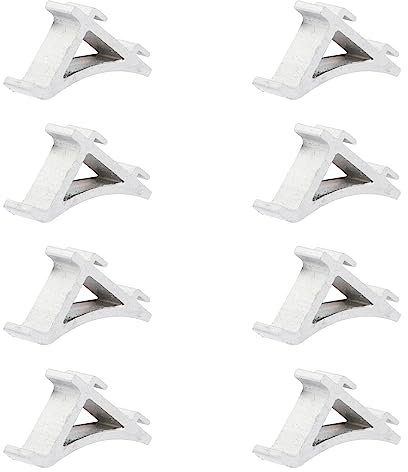 DOITOOL 8Pcs Refrigerator Shelf Clips Shelf Support Bracket for Refrigerator Cooler Freezer (Aluminium Size 6)