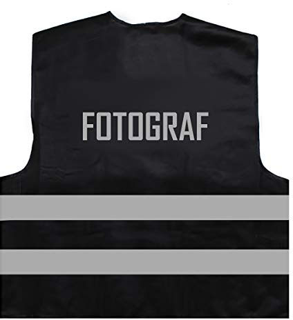 Mister Warnwesto Warnweste - Signalweste - FOTOGRAF - Warnweste mit reflektierendem Aufdruck ID: 077