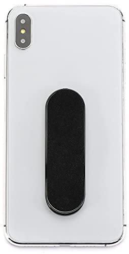 MOMOSTICK - L'original! Support pour téléphone Portable et poignée pour Smartphones– téléphone Portable Bague pour iPhone Samsung Huawei (Série Suede - Noir)