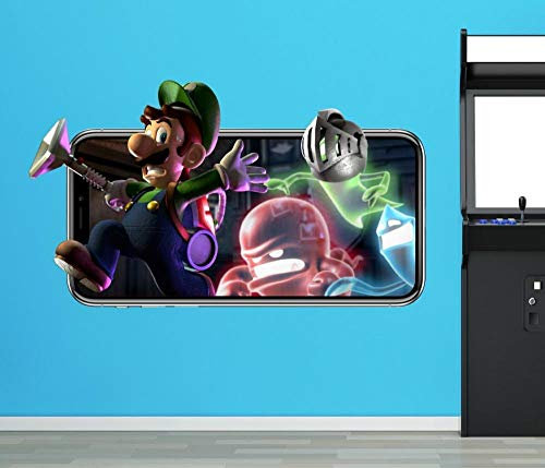 Wandtattoo Luigi wall decal Videogame 3d sticker decoration mural vinyl kids room