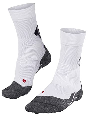 FALKE Unisex Socken 4 GRIP Stabilizing U So Funktionsmaterial für maximalen Speed 1 Paar, Weiß White-Mix 2029, 37-38