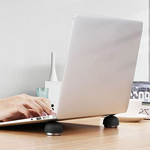 Laptop-Kühlständer, tragbar, ergonomisch, klein, unsichtbar, mit Magnetverschluss, für Notebook, Laptop, Computer (schwarz)