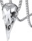 FaithHeart Silber Raven Skull Anhänger Vintag Retro Vogelschädel Anhänger mit Keltischer Knot Viking Raven Amulett mit Geschenkebox für Damen Herren