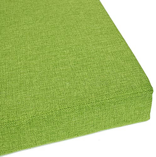 Kissen für 2- und 3-Sitzer-Bank, für Essbank, mit 35D-Schaumstoff mit hoher Dichte, Schaukel, Sitzkissen für Garten, Terrasse, Innen- und Außenbereich, Grün, 130 x 40 x 5 cm