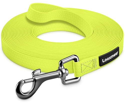 Wasserdicht Schleppleine für Hunde, 3m 5m 7m 10m 15m 20m 25m 30m Biothane Schleppleine mit Robusterem Karabiner, Wasserfest Hundeleine, Laufleine für Große bis Kleine Hunde, Reißfeste Trainingsleine